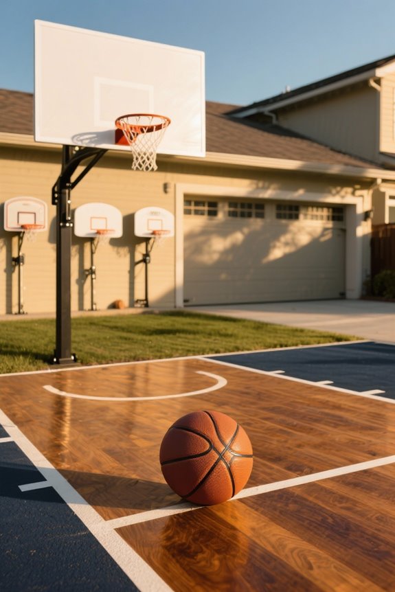 optimal backboard size driveway