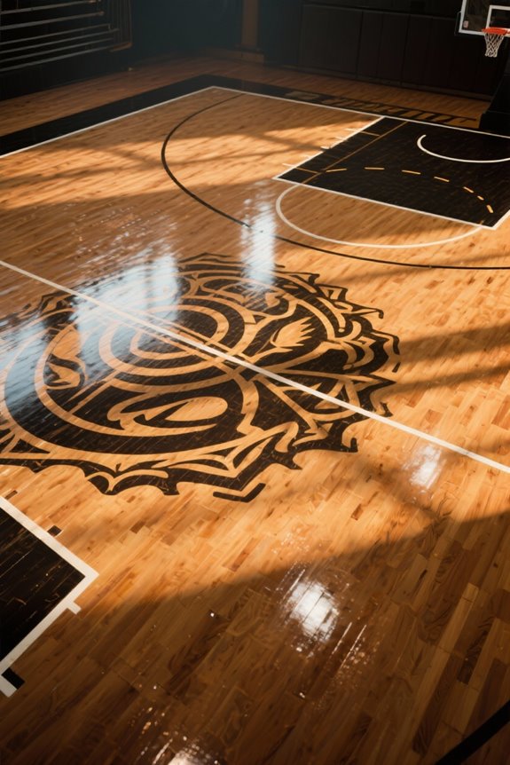 perfect basketball court stencils