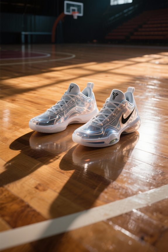 stylish transparent basketball footwear